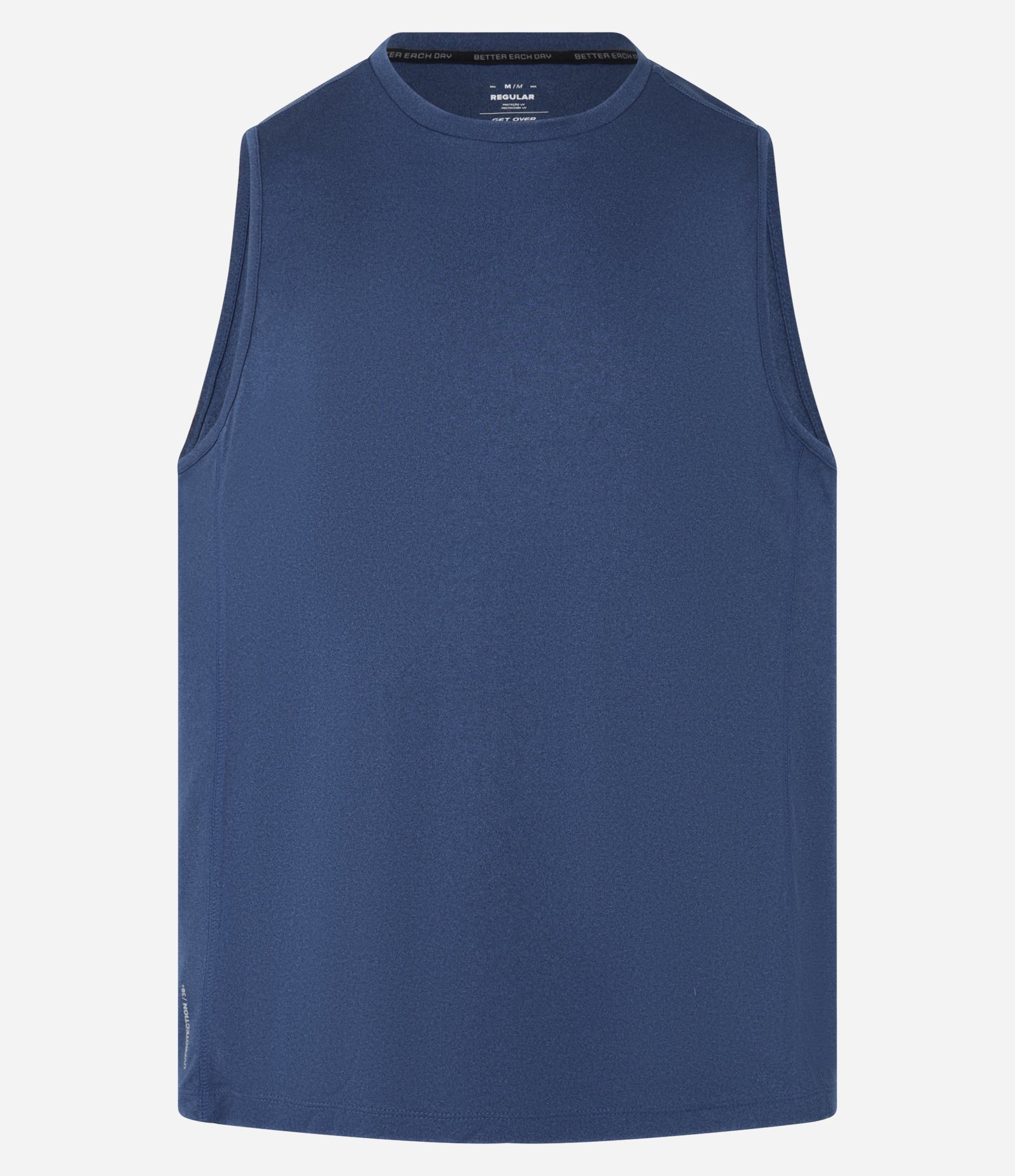 Regata Regular Esportiva Básica com Detalhe Refletivo Azul Marinho 5