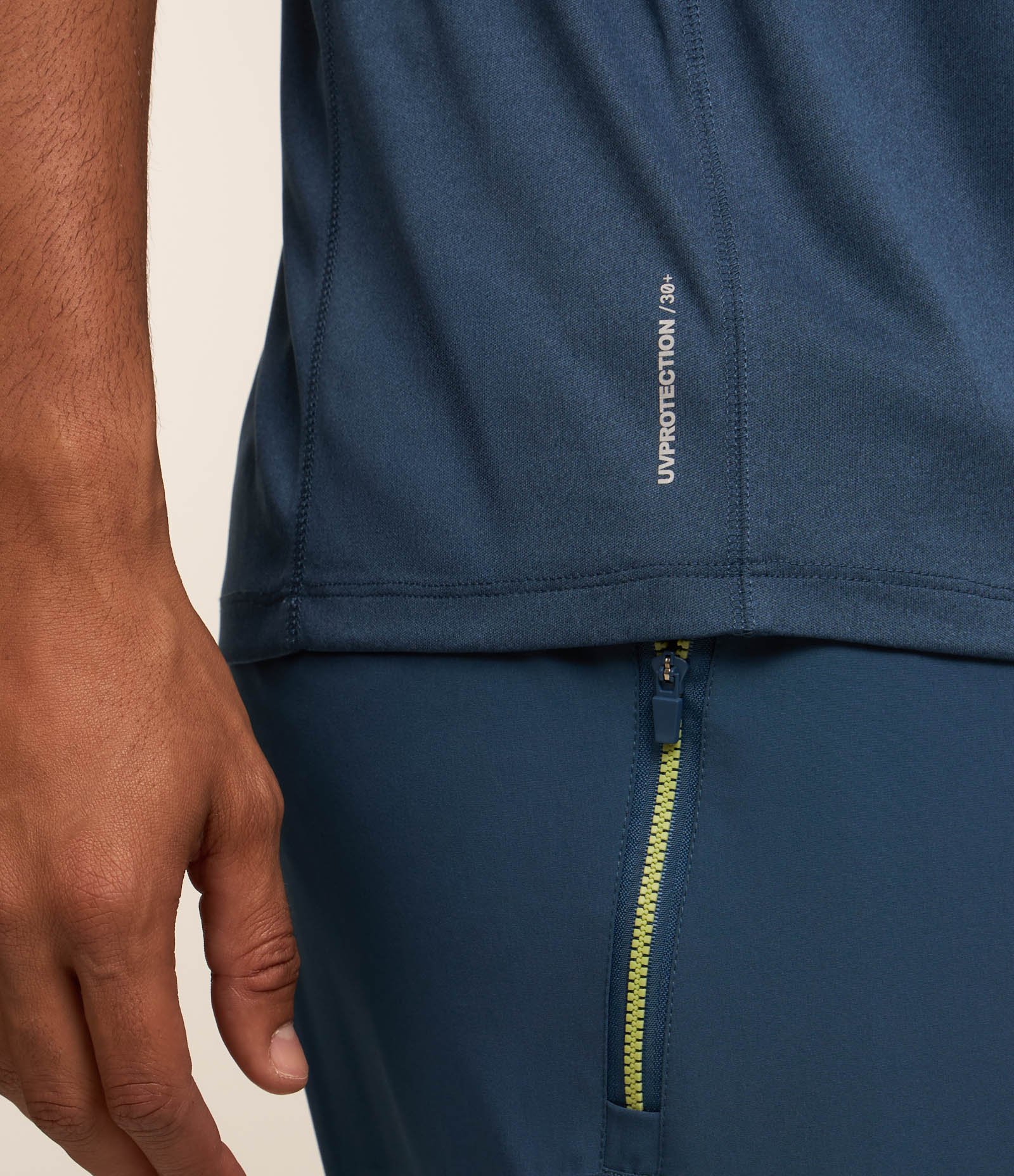 Regata Regular Esportiva Básica com Detalhe Refletivo Azul Marinho 3