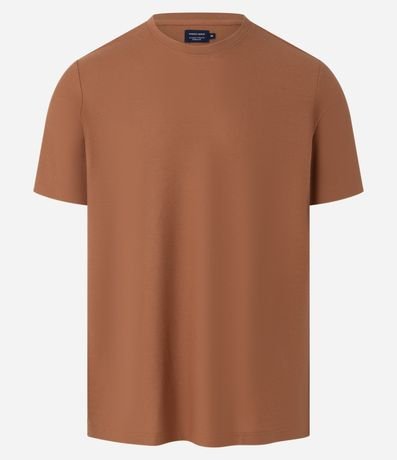 Camiseta Manga Curta em Algodão Peruano com Textura Colméia Menor preço em Camiseta Manga Curta em Algodão Peruano com Textura Colméia