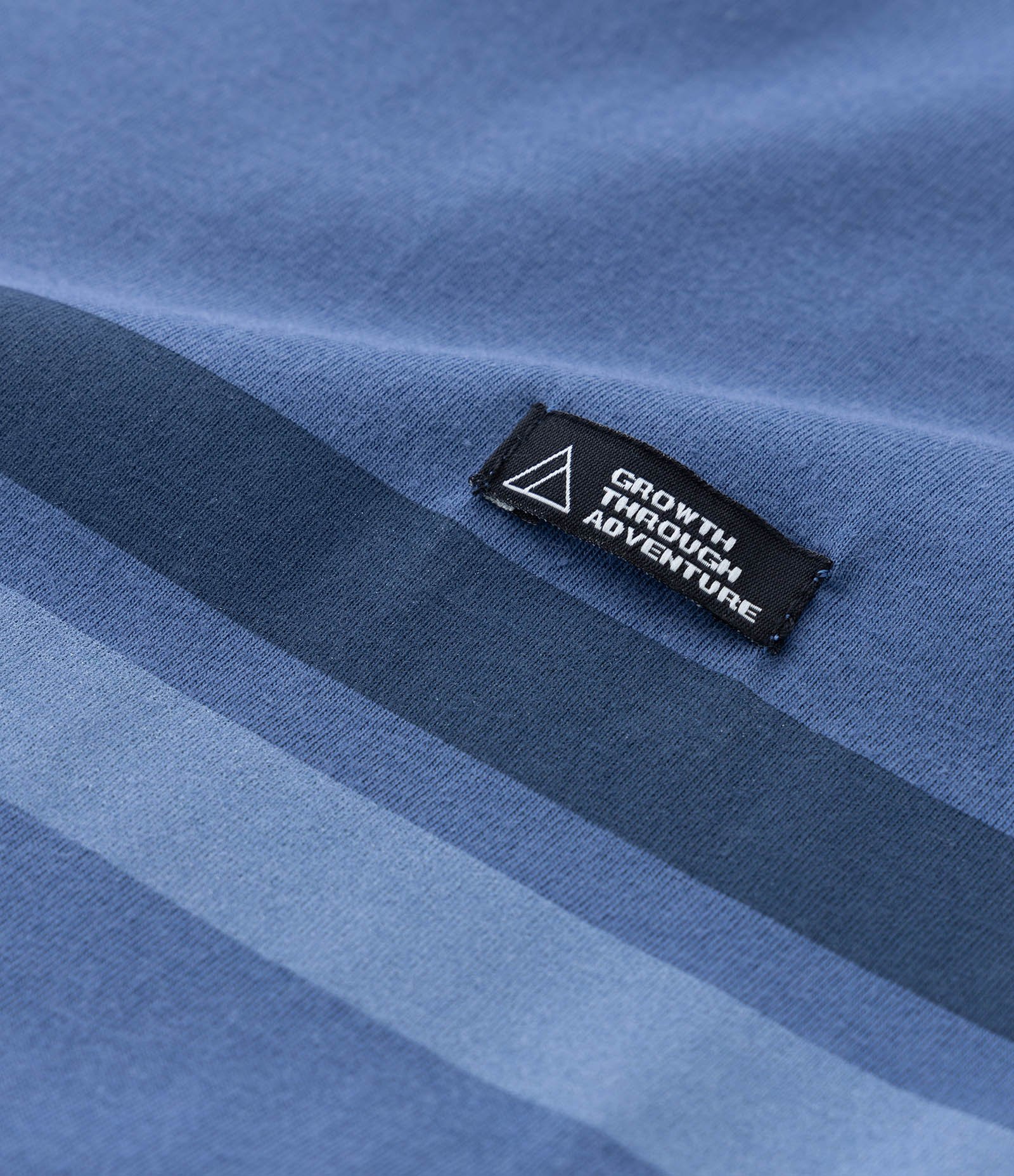 Camiseta Infantil com Listras e Etiqueta - Tam 05 a 14 Anos Azul 3