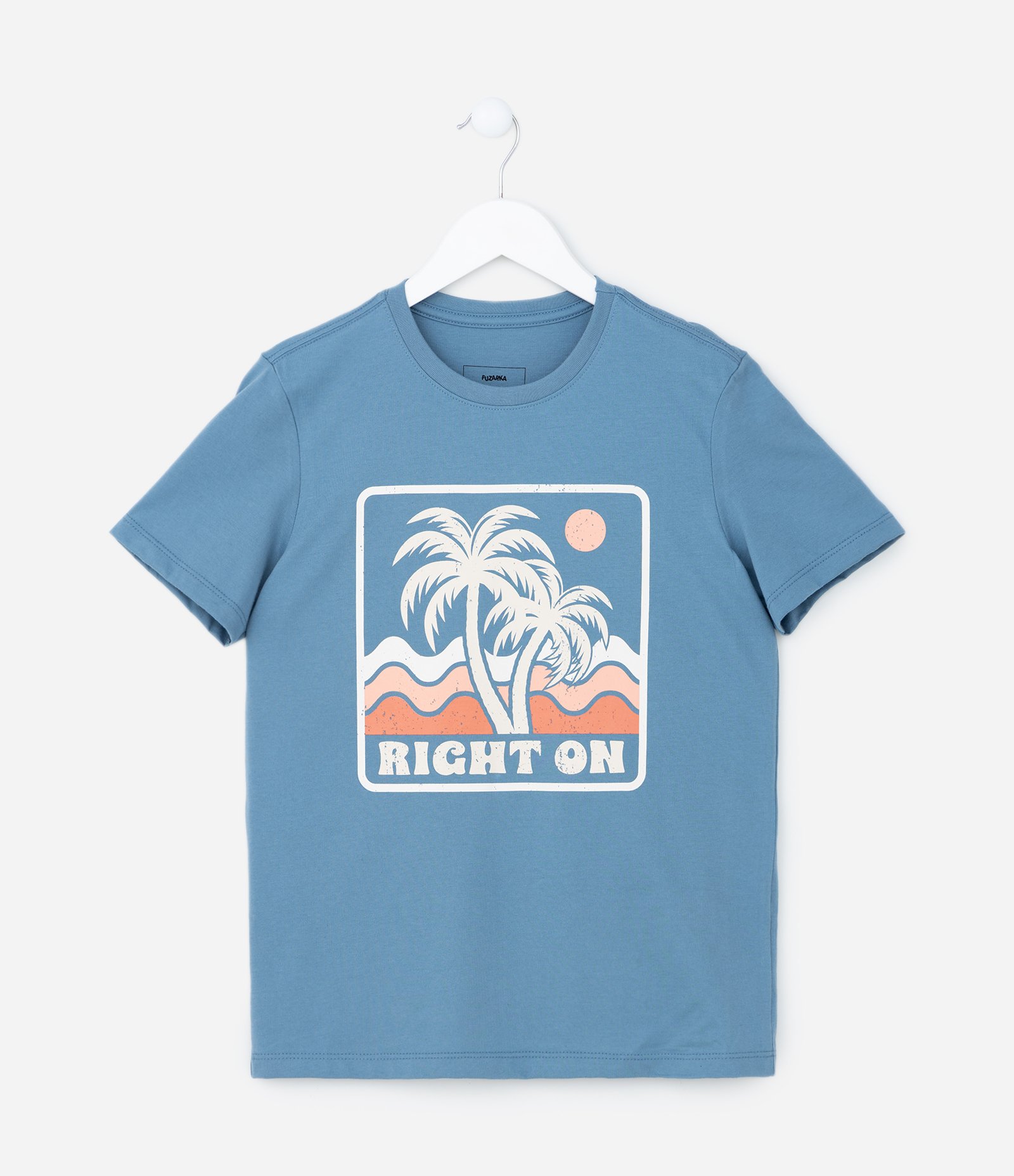 Camiseta Infantil em Algodão Estampa Paisagem Right On - Tam 5 a 14 anos Azul 1