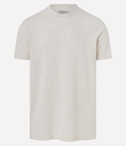 Camiseta Regular em Algodão com Textura