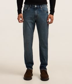 Calça Jeans com Elastano e Lavagem Frontal