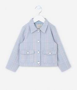 Jaqueta Infantil em Tweed com Bolsinhos - Tam 1 a 5 Anos