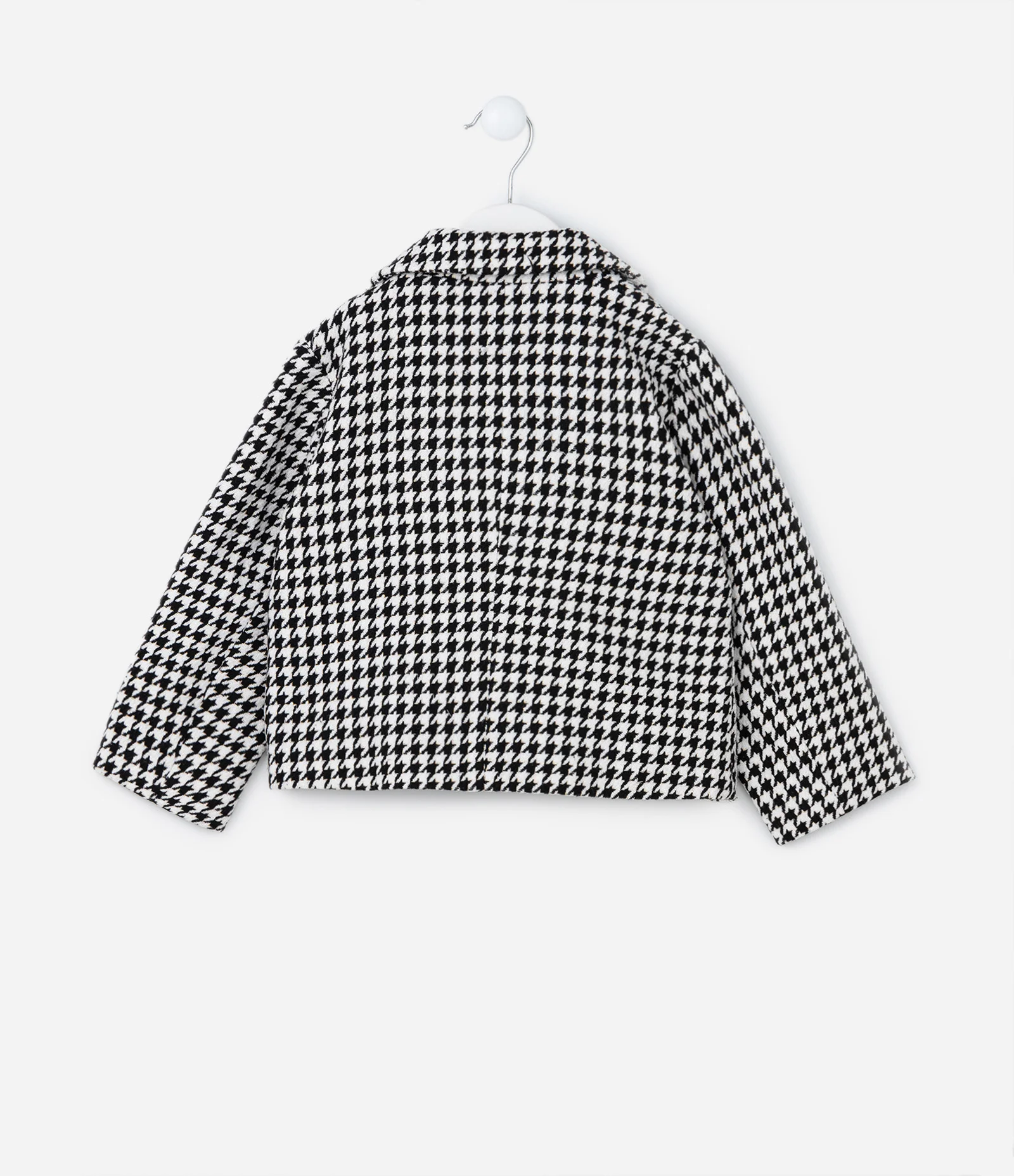 Jaqueta Infantil com Estampa Xadrez Pied Poule - Tam 1 a 5 Anos Preto/Branco 2