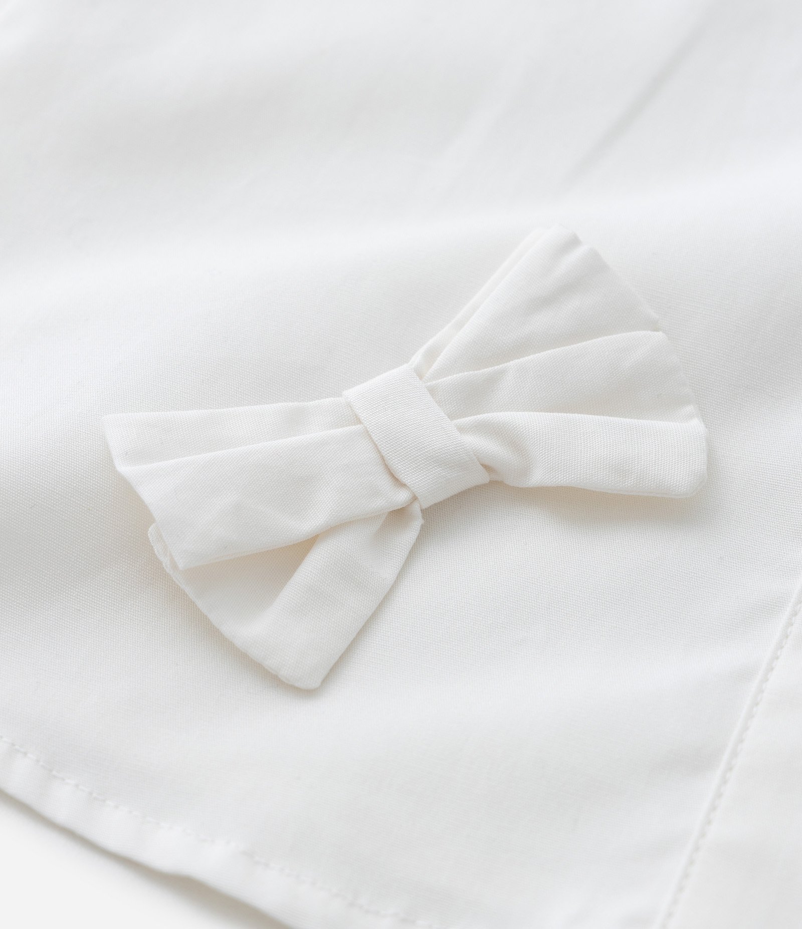 Camisa Infantil em Tricoline com Laços Aplicados - Tam 1 a 5 Anos Branco 11