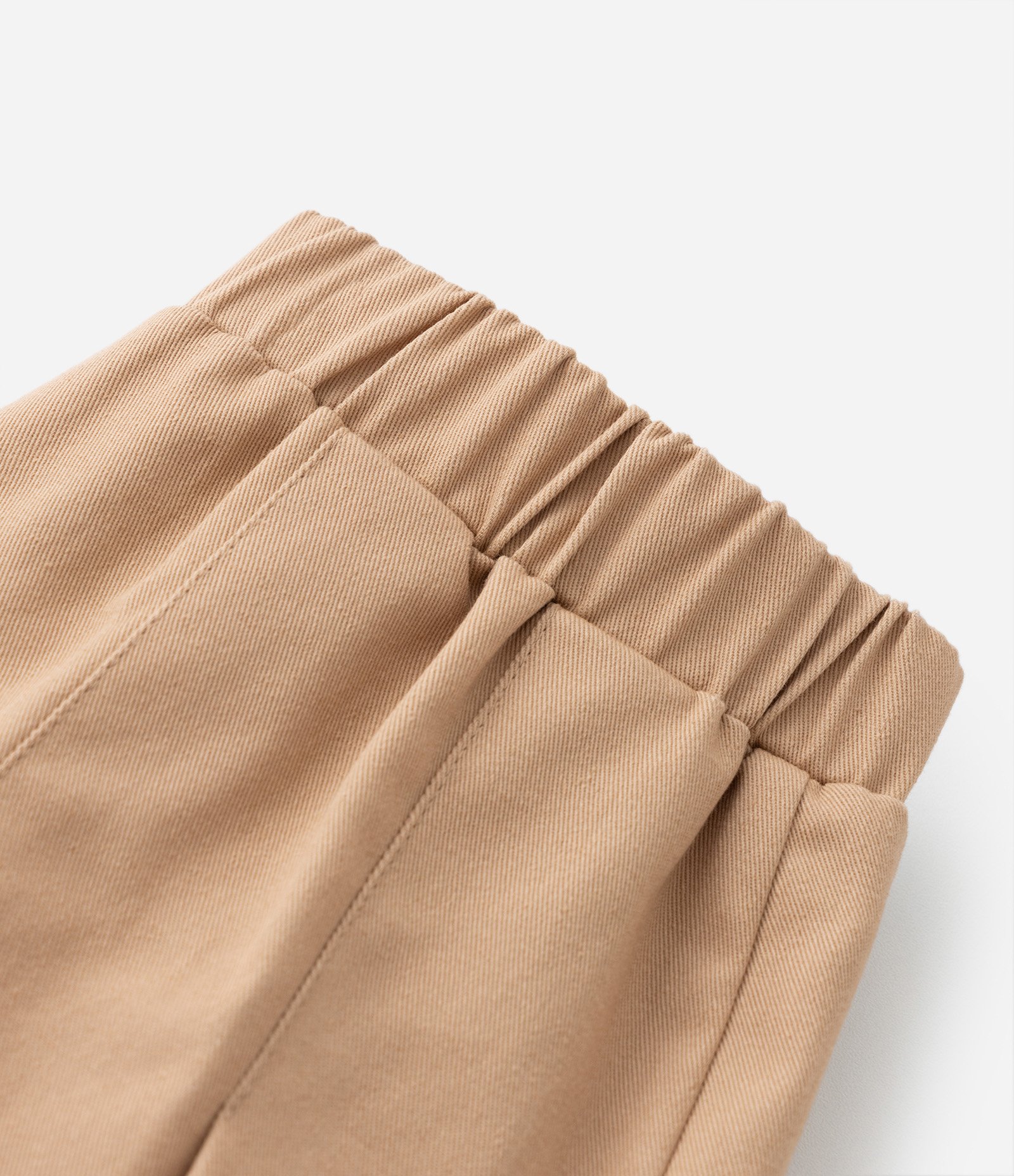 Short Saia Plissado com Cintura Elástica - Tam 1 a 5 anos Bege 5