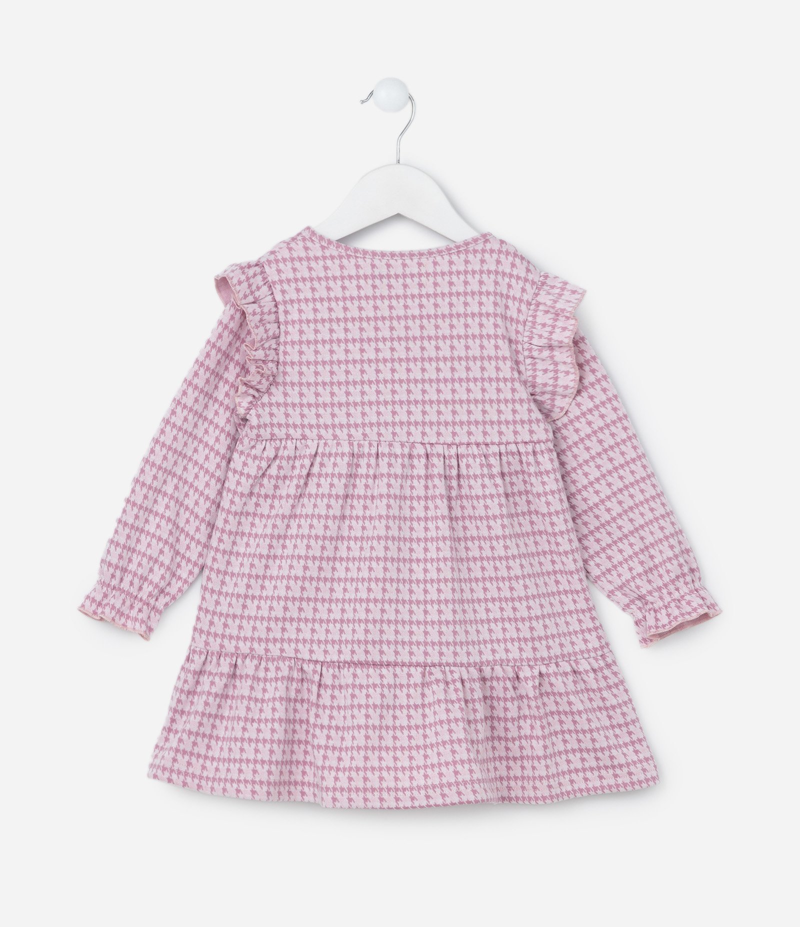 Vestindo Infantil com Estampa Jacquard e Meia Calça - Tam 1 A 5 Anos Lilás 3