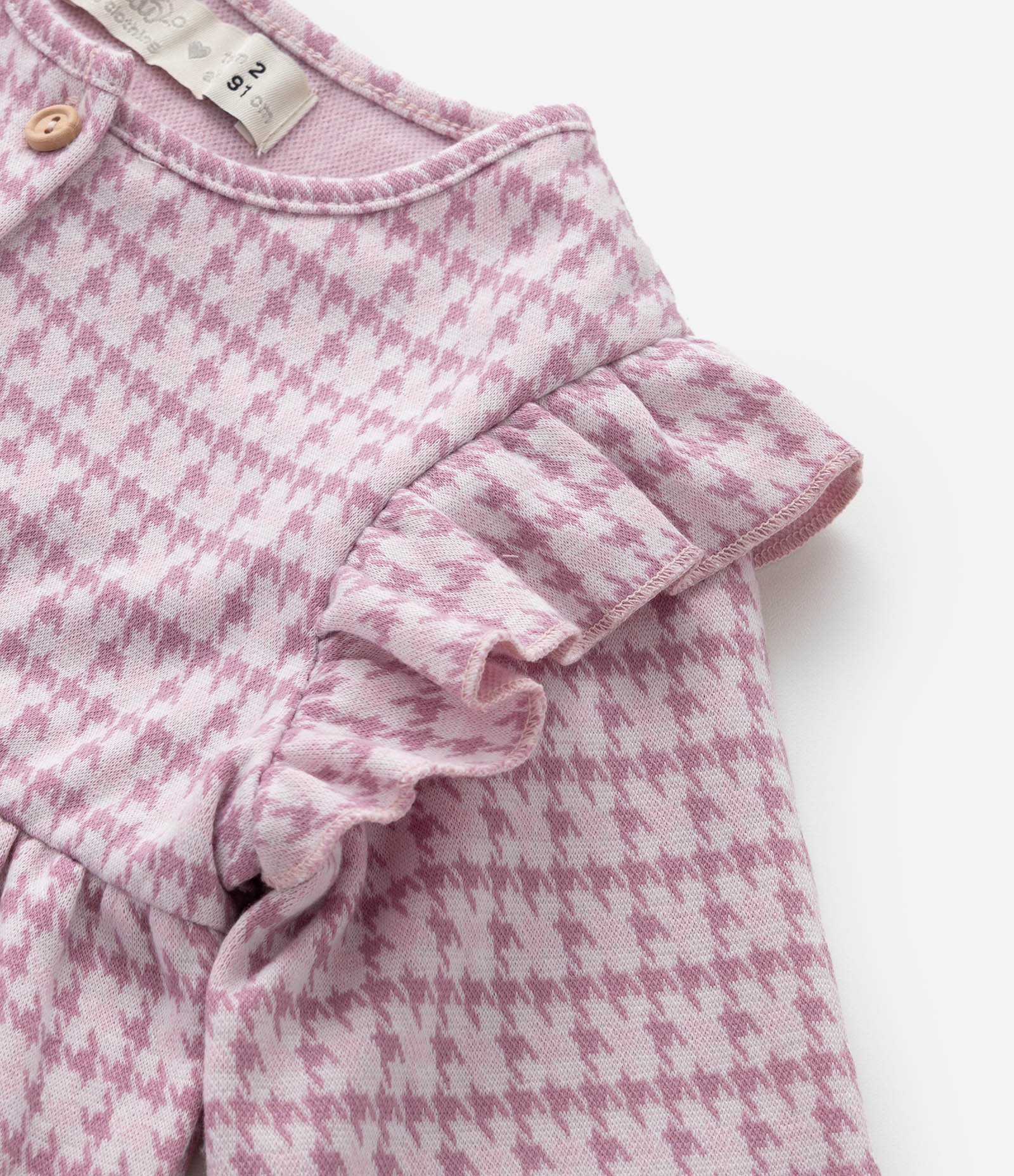 Vestindo Infantil com Estampa Jacquard e Meia Calça - Tam 1 A 5 Anos Lilás 7