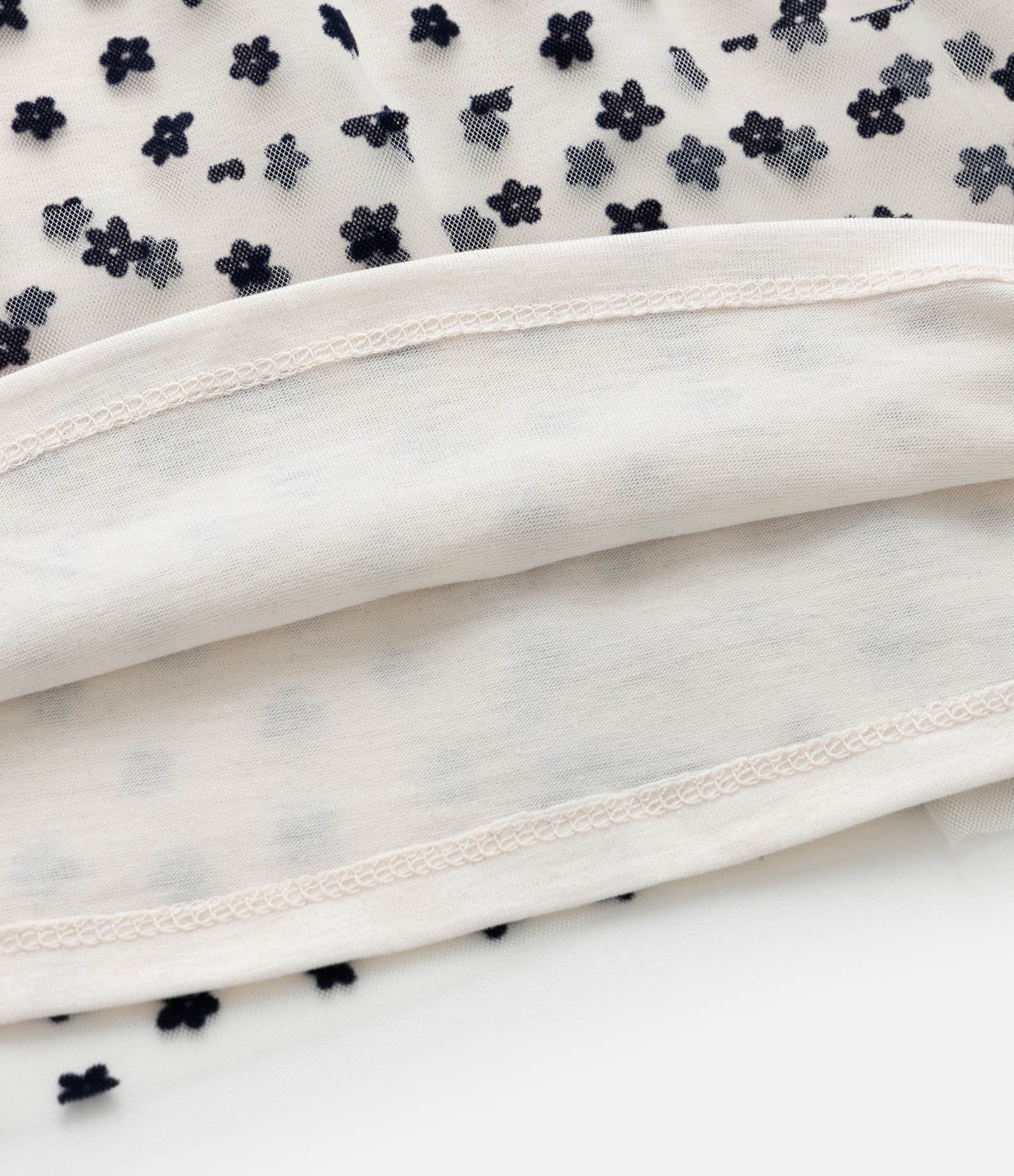 Vestido Infantil em Tule com Estampa Floral - Tam 1 a 5 Anos Bege 6