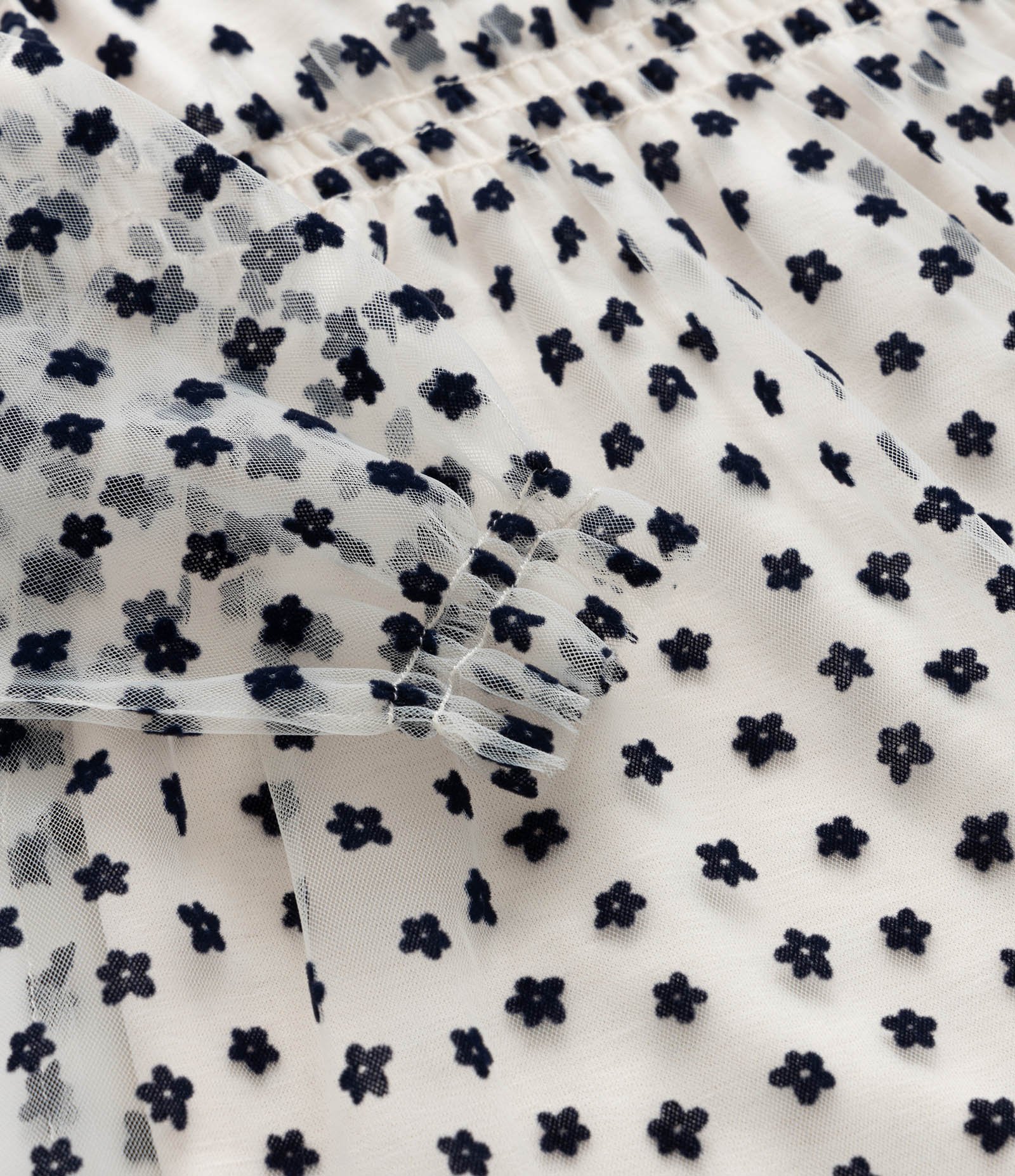 Vestido Infantil em Tule com Estampa Floral - Tam 1 a 5 Anos Bege 7