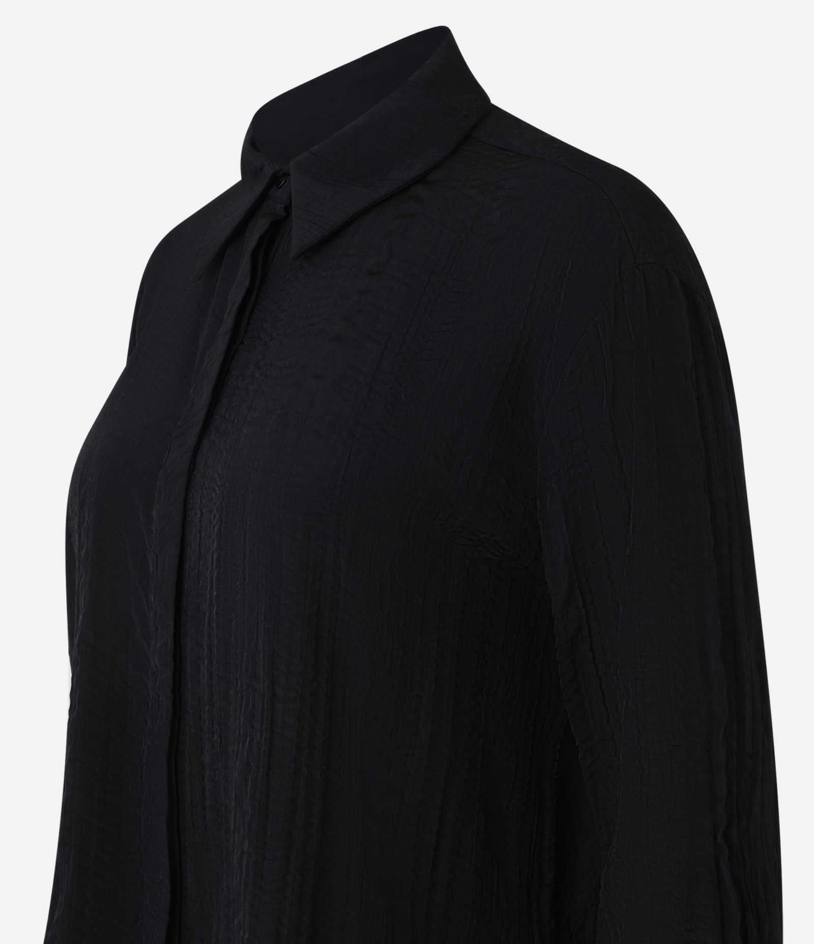 Camisa Acetinada com Efeito Amassado e Manga Longa 2