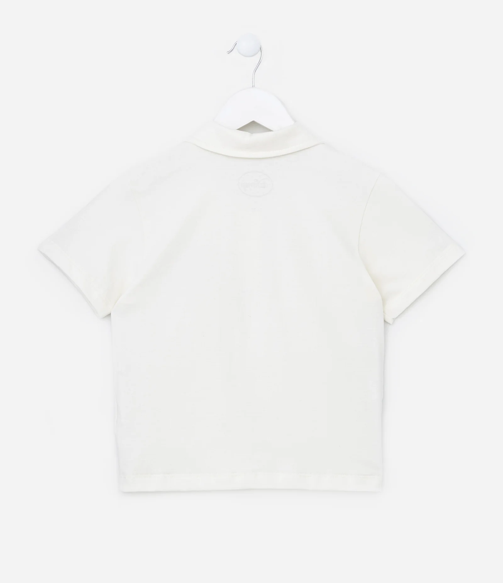 Camiseta Curta Polo Infantil com Estampa do Stitch - Tam 5 a 14 Anos Branco Neve 2