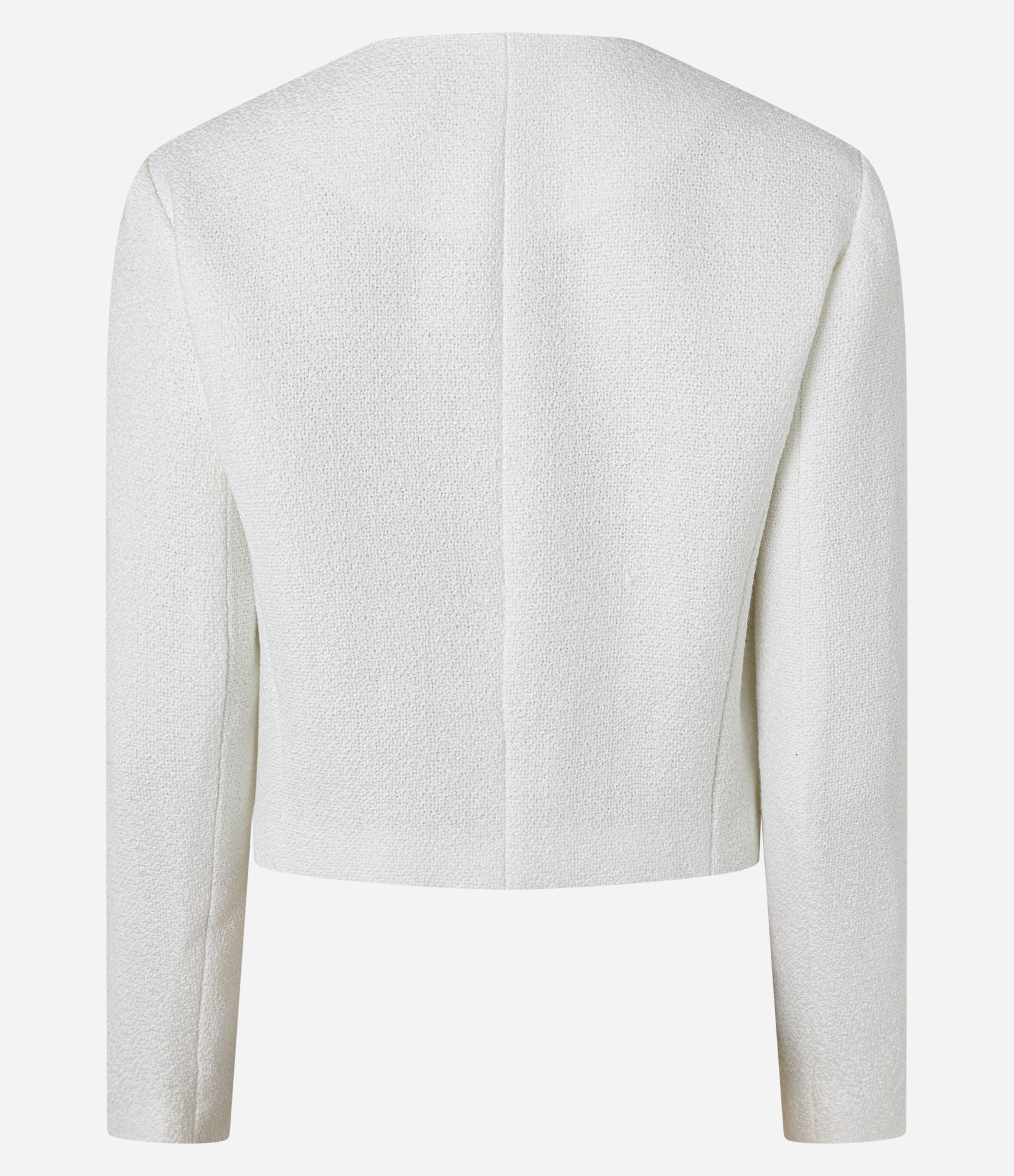 Casaqueto em Tweed com Botões Metalizados e Lapelas Branco 7