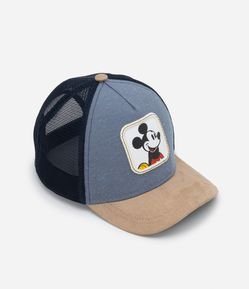 Boné Trucker Infantil com Telinha e Patch do Mickey - Tam U