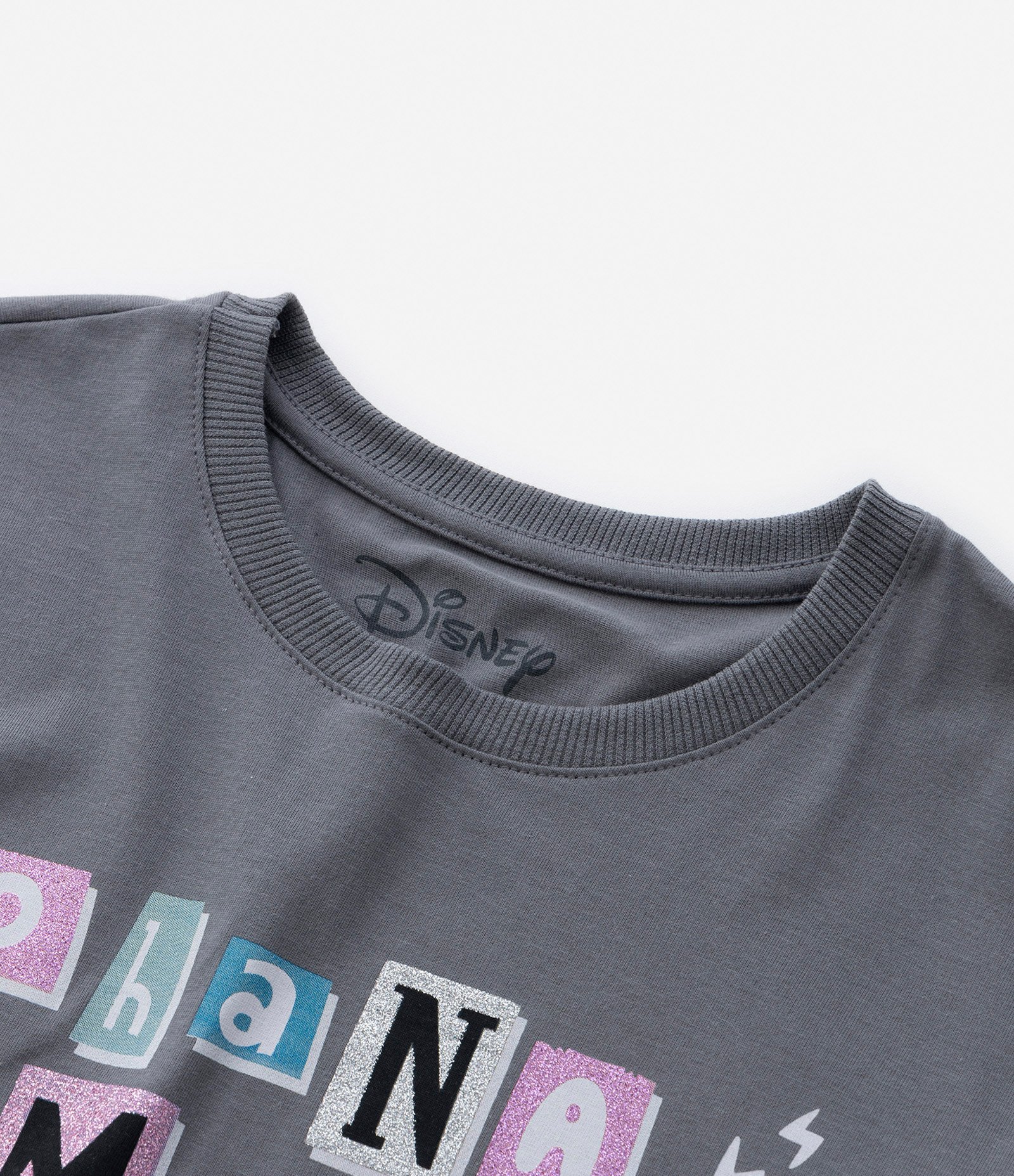 Camiseta Infantil com Estampa Lilo E Stitch - Tam 5 a 14 Anos Cinza 4