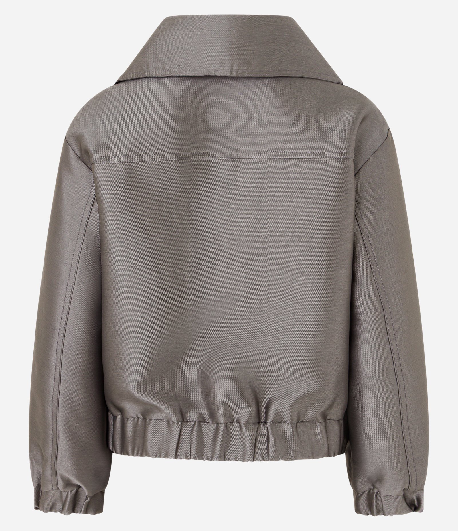 Jaqueta em Crepe com Lapela Robusta na Gola Cinza 7