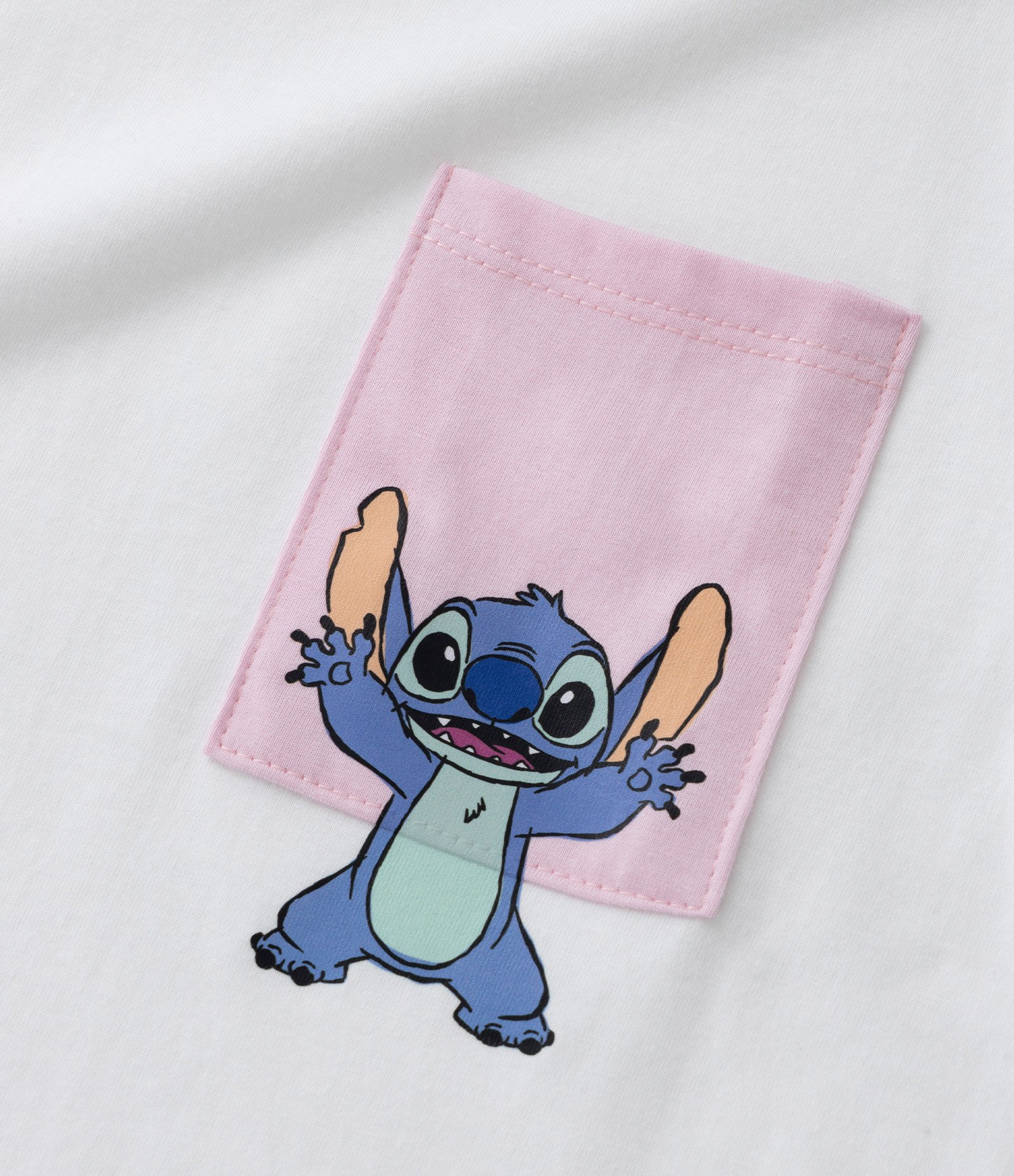 Camiseta Curta Infantil com Estampa do Stitch - Tam  5 a 14 Anos Branco 5
