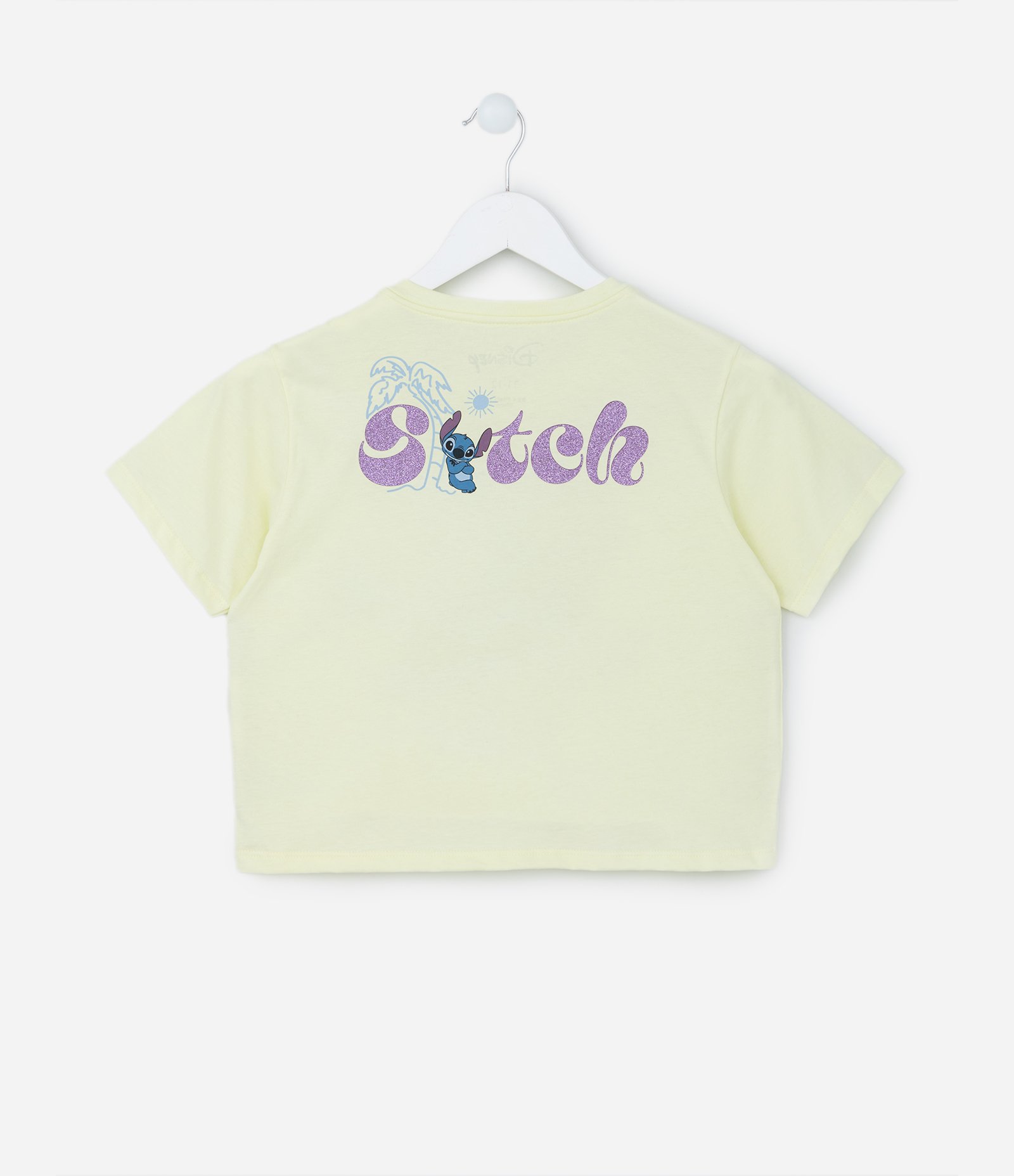 Camiseta Curta Infantil com Estampa do Stitch - Tam 5 a 14 Anos Verde 2