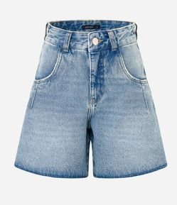 Bermuda Mom Jeans com Barra a Fio