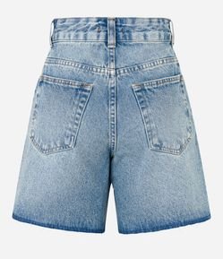 Bermuda Mom Jeans com Barra a Fio