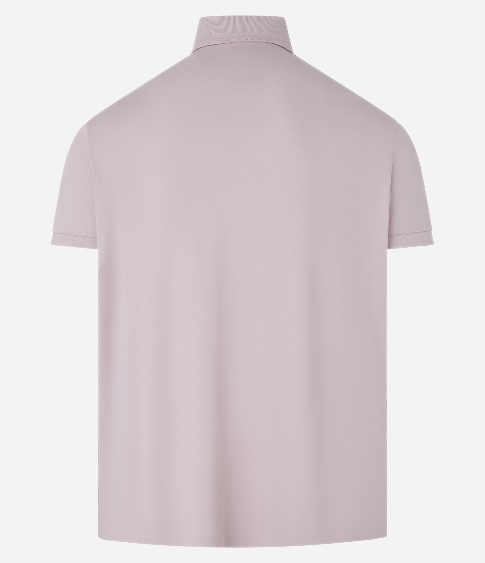 Camisa Polo Regular em Algodão Peruano com Detalhes Texturizados Rosa 3