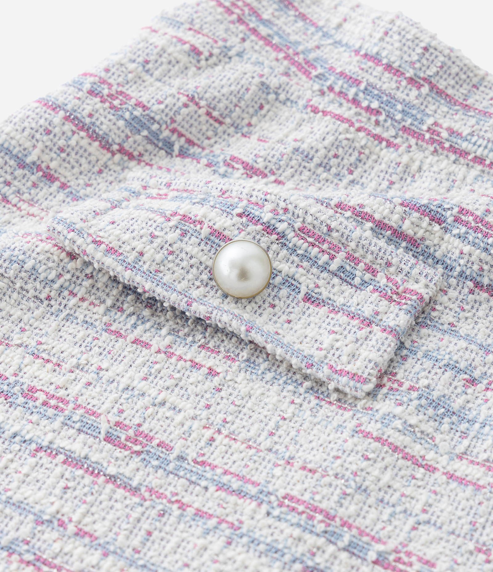 Saia Infantil em Tweed com Lapelas e Botões - Tam 1 a 5 Anos Multicores 3