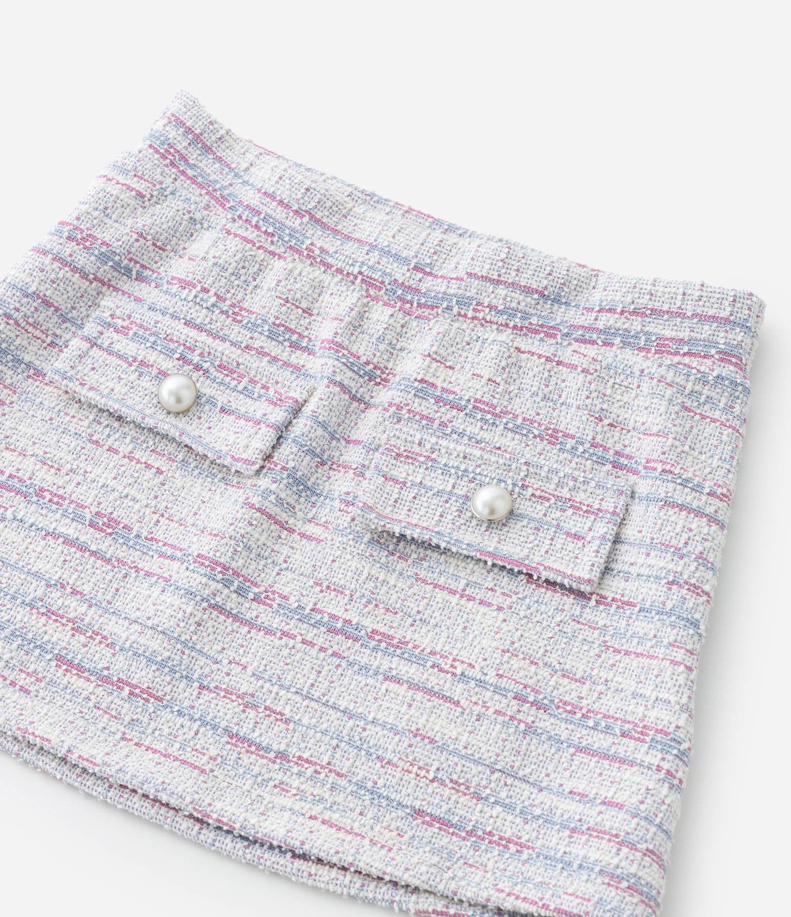 Saia Infantil em Tweed com Lapelas e Botões - Tam 1 a 5 Anos Multicores 4