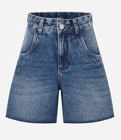 Bermuda Mom Jeans com Barra a Fio