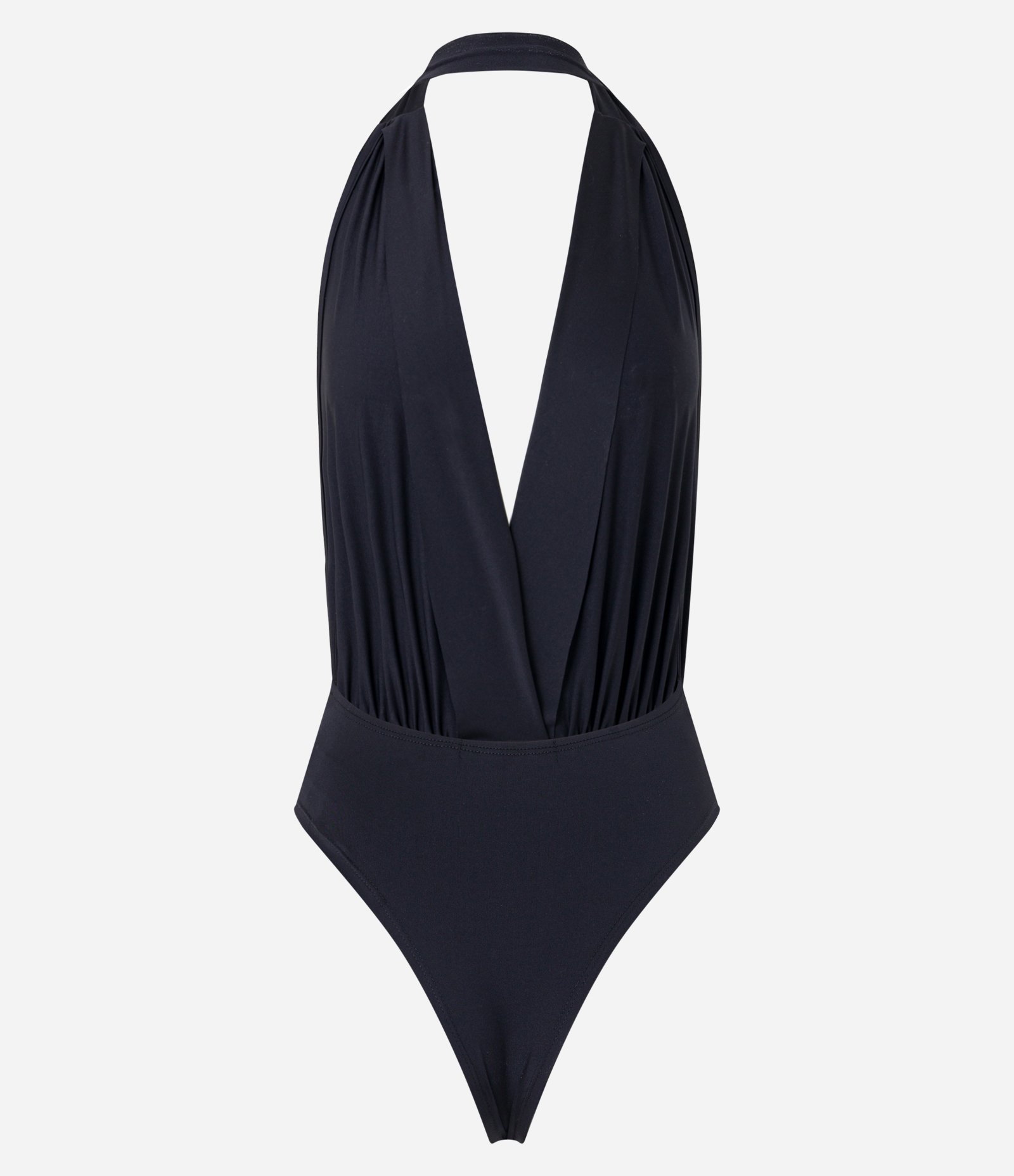 Body em Jersey com Decote V Preto 7