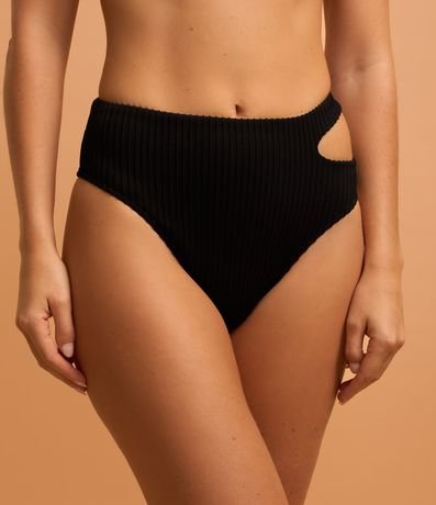 Biquíni Calcinha Hot Pants em Poliamida com Texturas e Recorte Vazado Menor preço em Biquíni Calcinha Hot Pants em Poliamida com Texturas e Recorte Vazado
