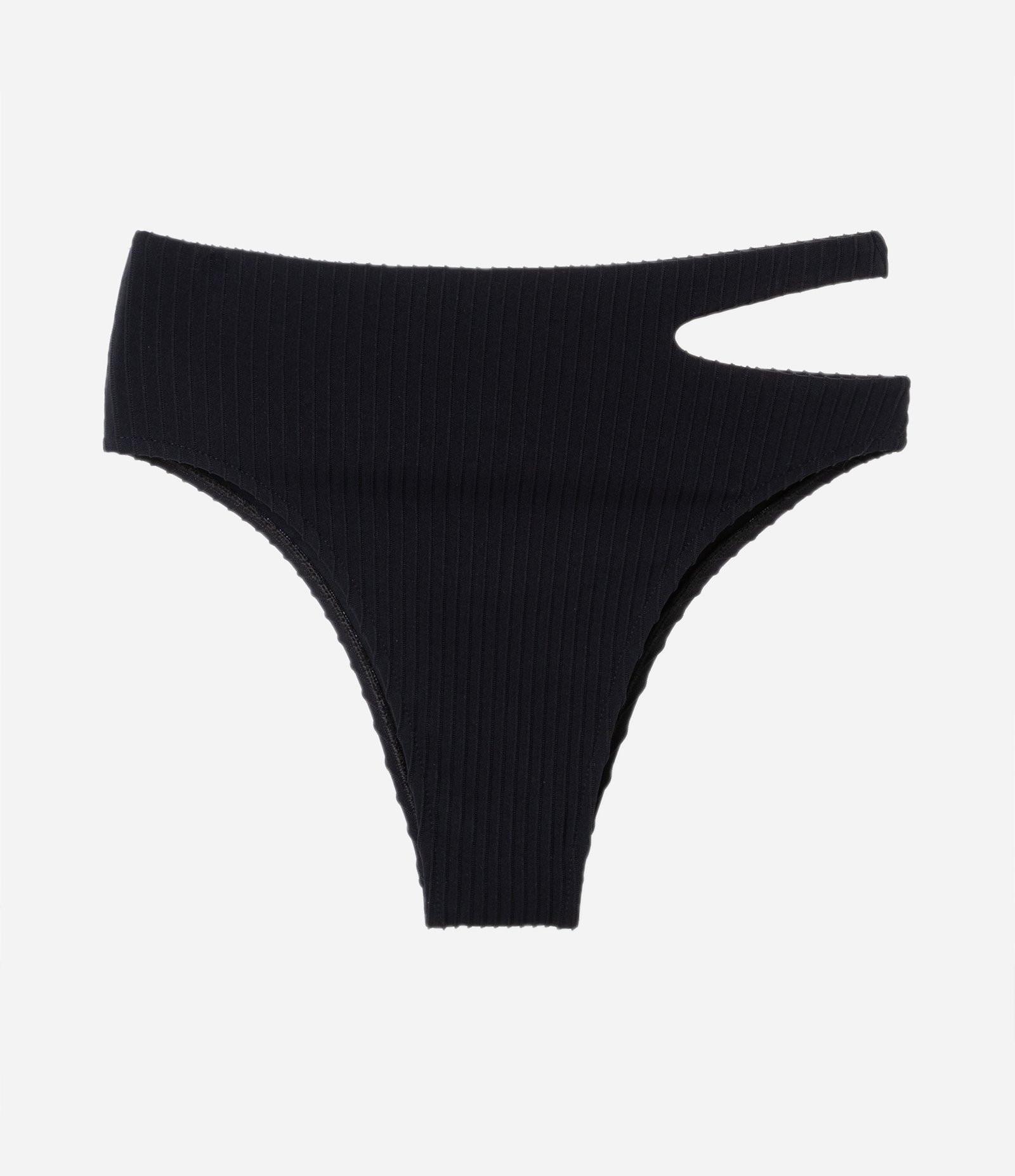 Biquíni Calcinha Hot Pants em Poliamida com Texturas e Recorte Vazado Preto 5