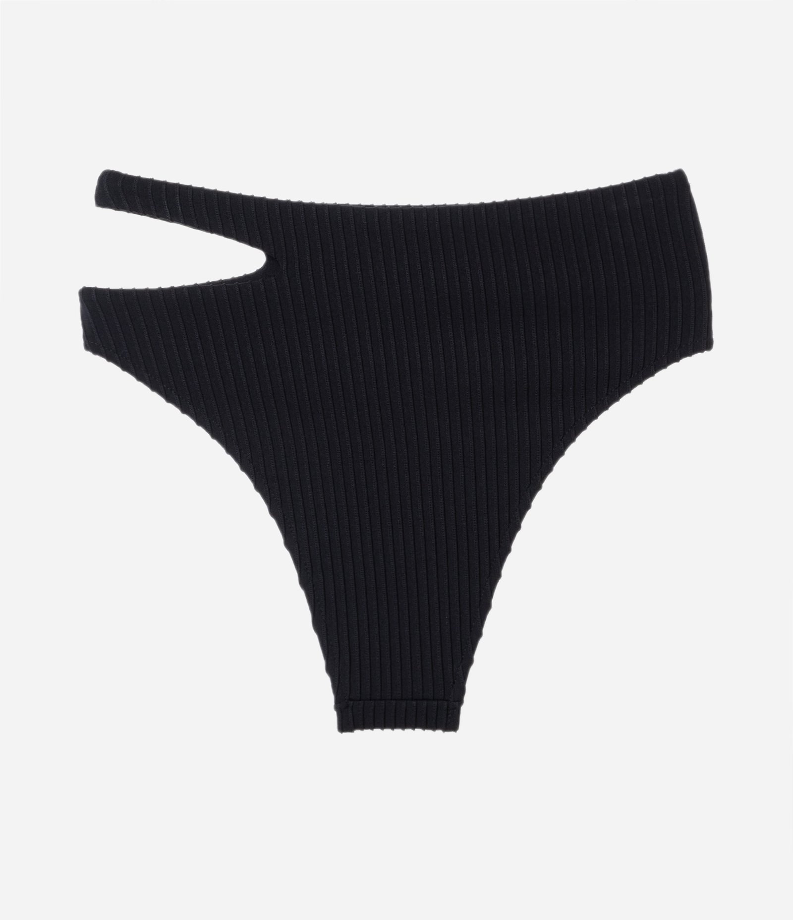 Biquíni Calcinha Hot Pants em Poliamida com Texturas e Recorte Vazado Preto 6