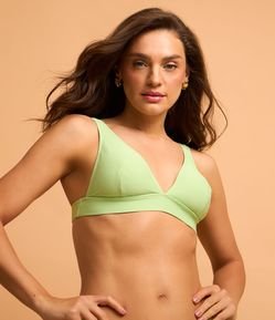 Biquini Top Triangulo Alongado e Canelado