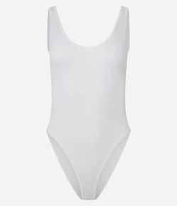 Body Regular Texturizado em Seamless com Alça Larga