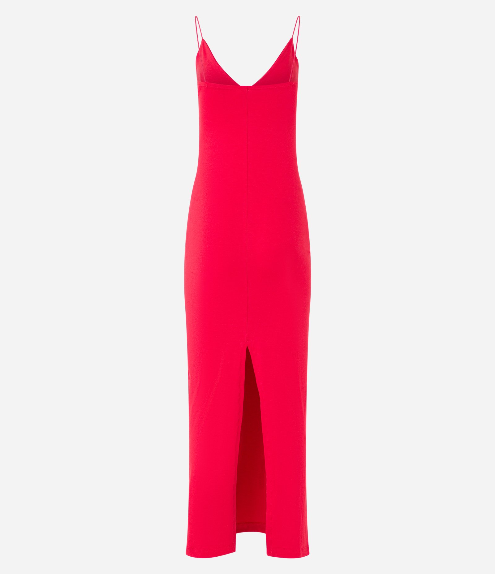 Vestido Longo em Algodão com Alcinha Fina e Detalhe de Laço no Decote Vermelho 6