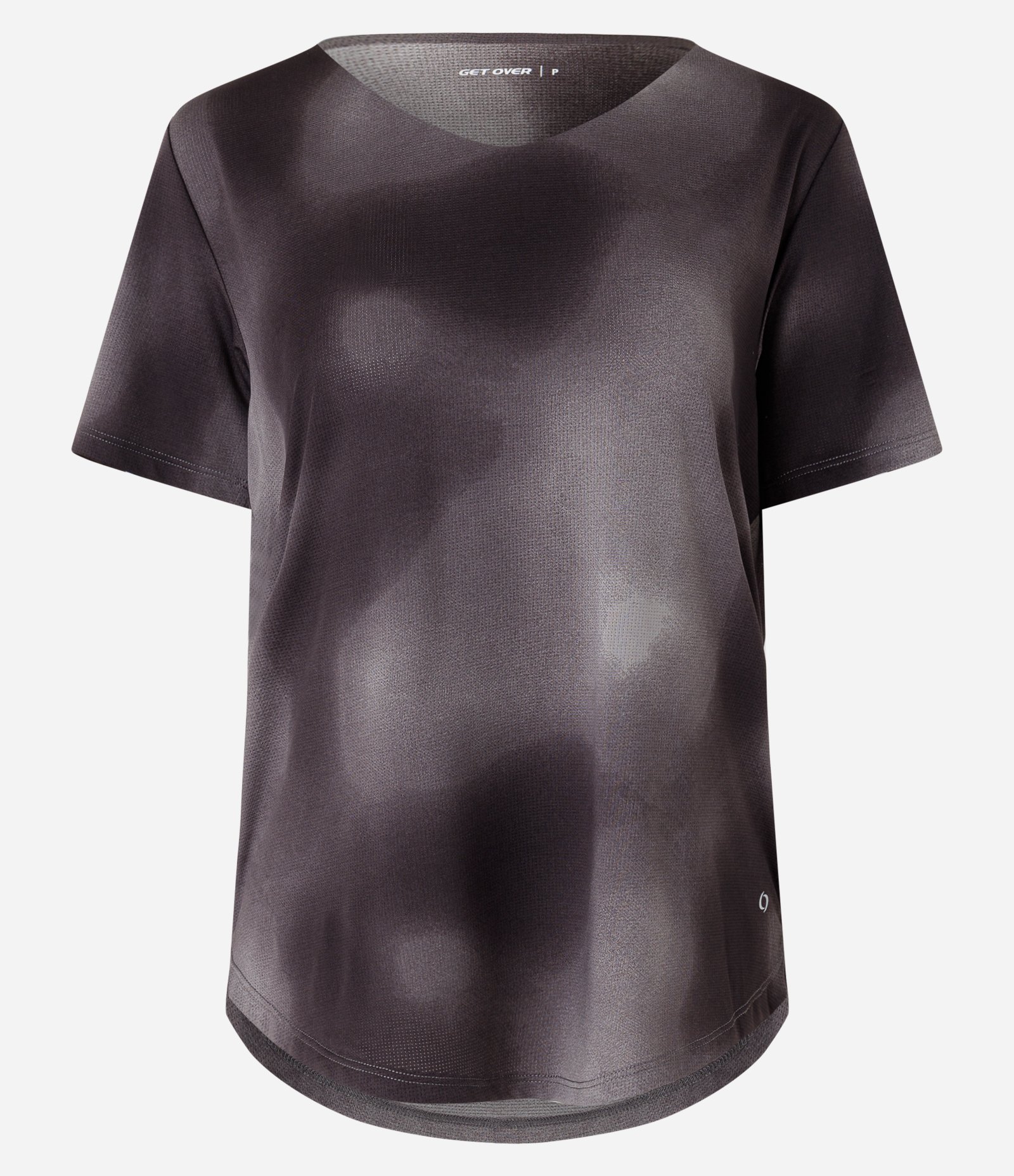 Camiseta em Microfibra Estampa Manchada Preto 6