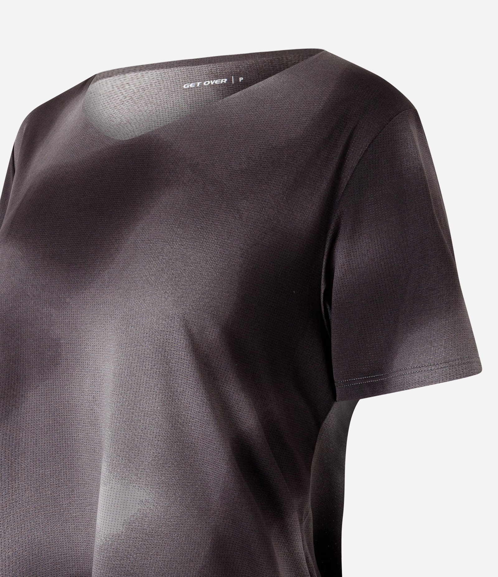 Camiseta em Microfibra Estampa Manchada Preto 7