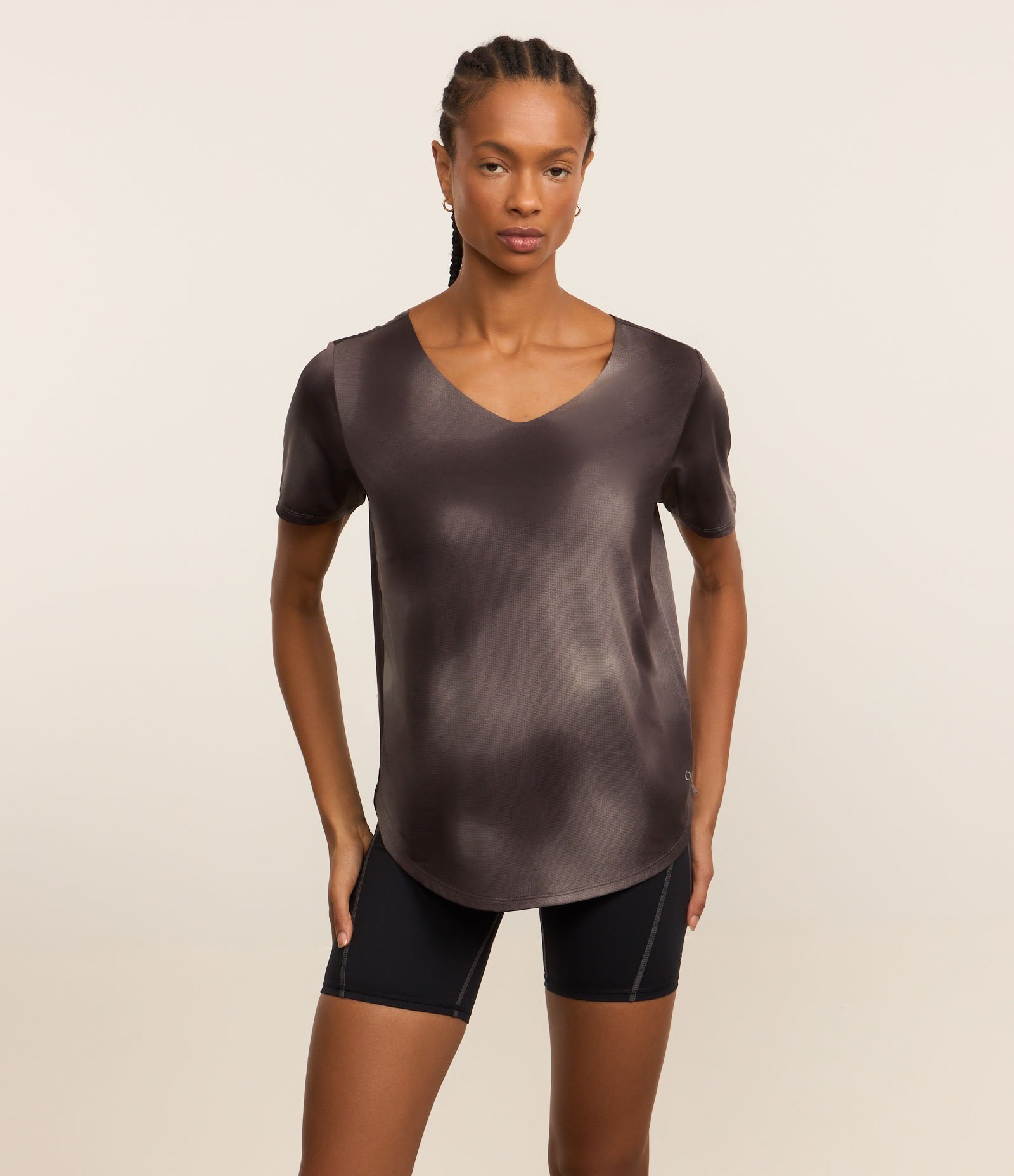 Camiseta em Microfibra Estampa Manchada Preto 1