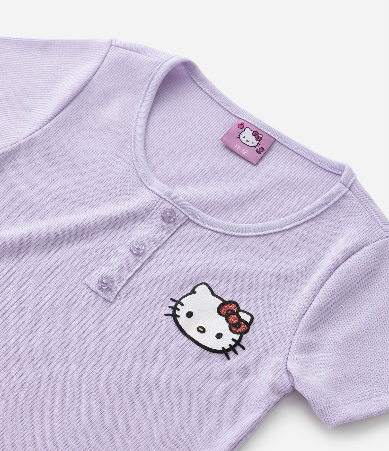 Blusa Slim Infantil Canelada  com Estampa Hello Kitty - Tam 5 a 14 Anos Lilás 4