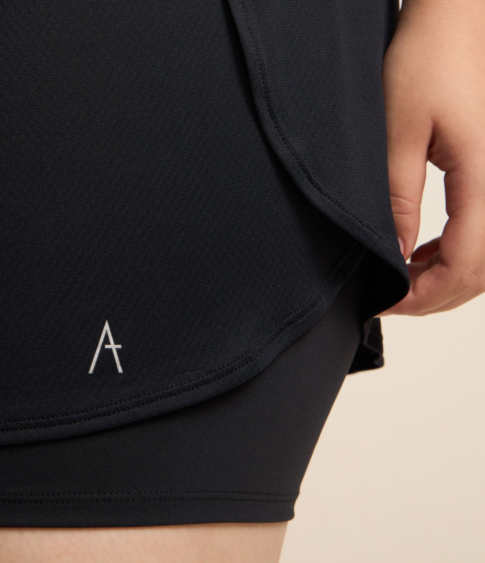 Short Runner Esportivo Bermuda Antiatrito Curve e Plus Size Preto 3