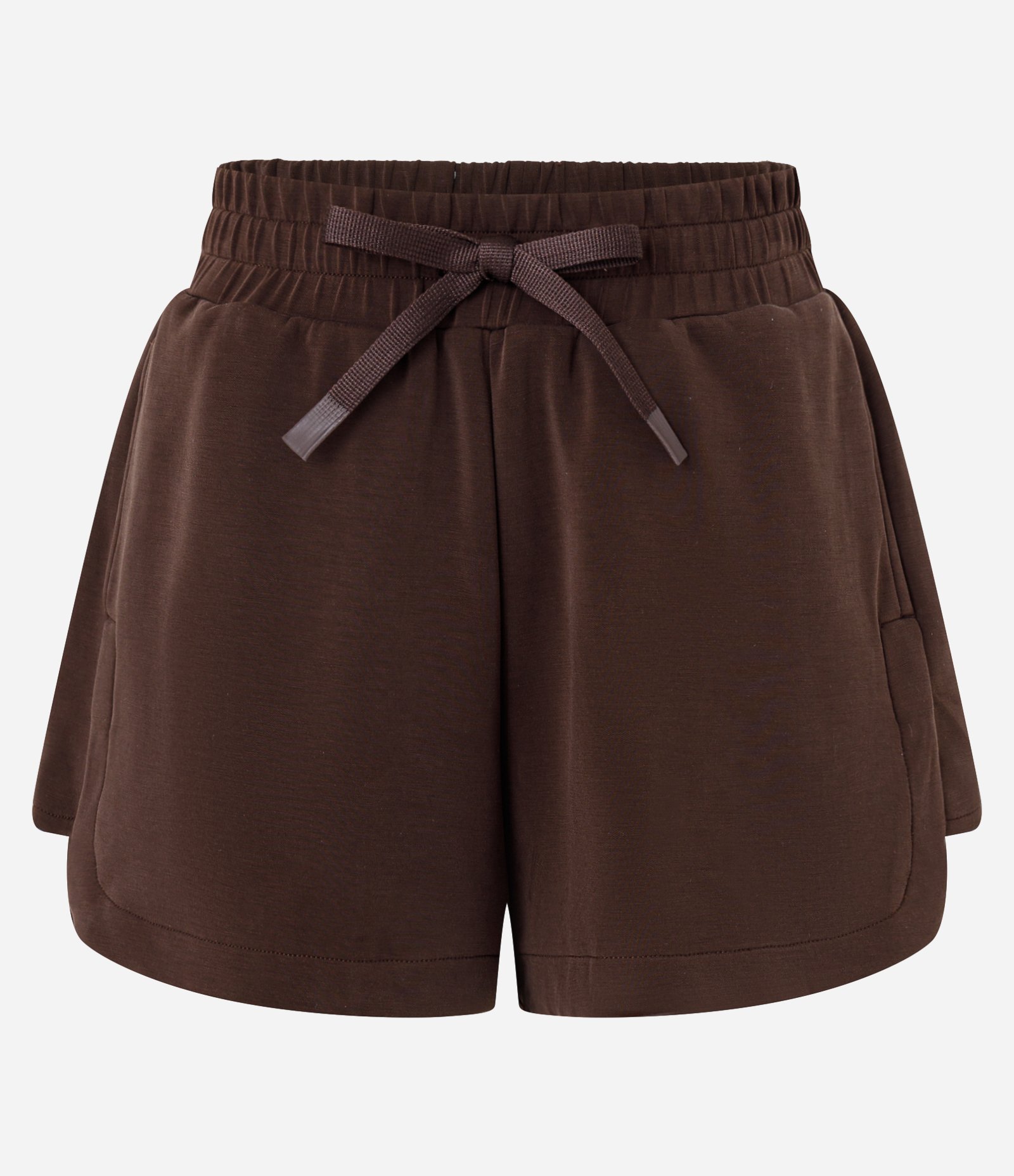 Bermuda Runner Esportiva com Amarração e Fenda Lateral Marrom Escuro 5