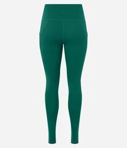 Calca Legging Esportiva em Microfibra com Bolsos