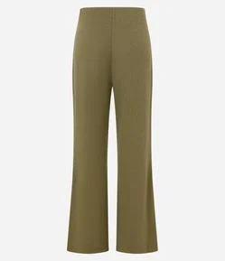 Calça Flare Texturizada com Cintura Alta