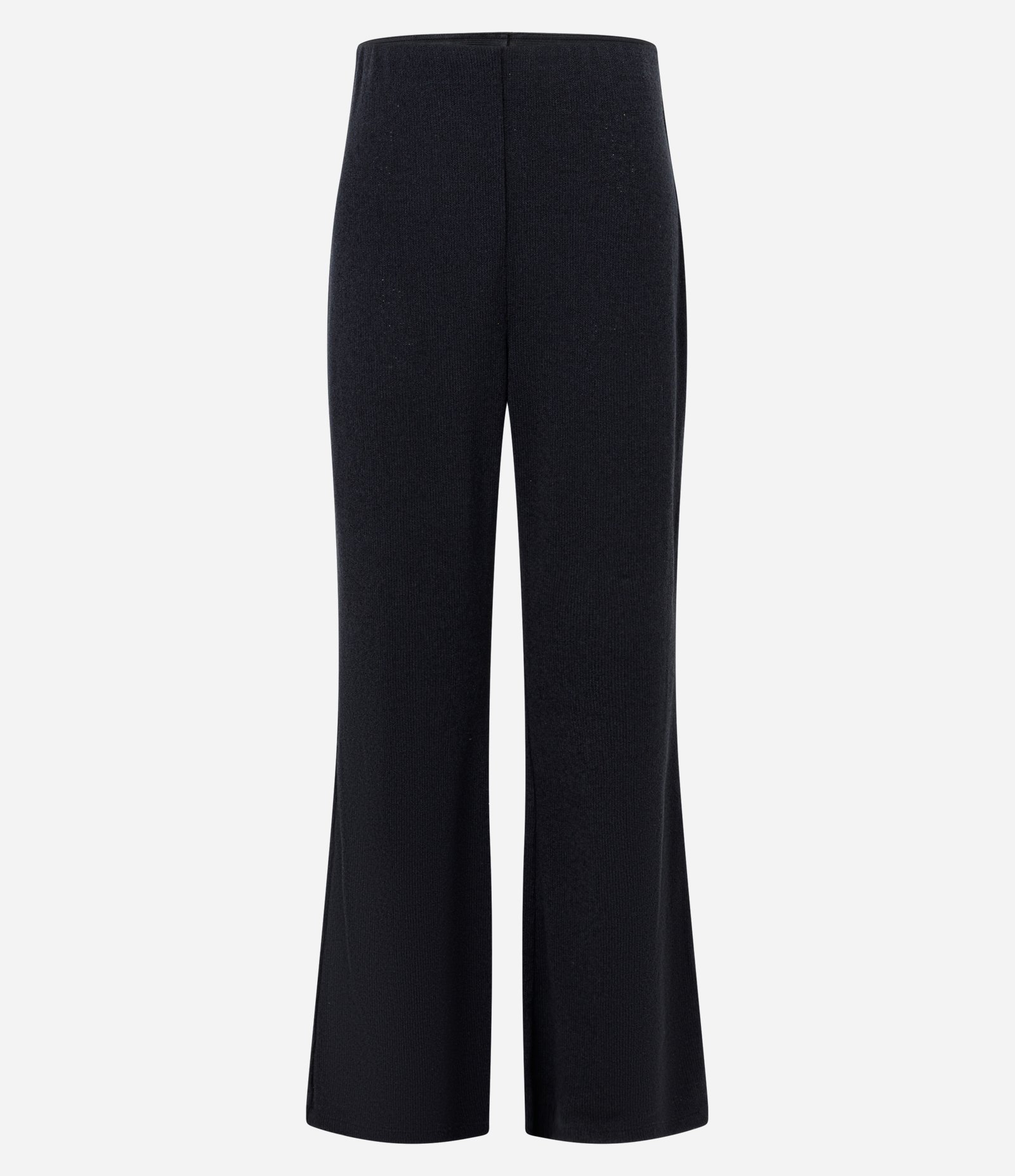 Calça Flare Texturizada com Cintura Alta Preto 5