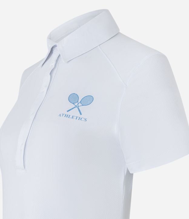 Camiseta Pólo Esportiva em Poliamida com Abotoamento
