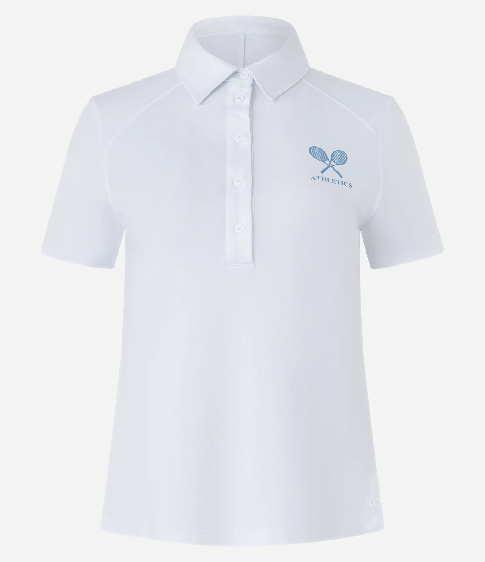 Camiseta Pólo Esportiva em Poliamida com Abotoamento Branco 1