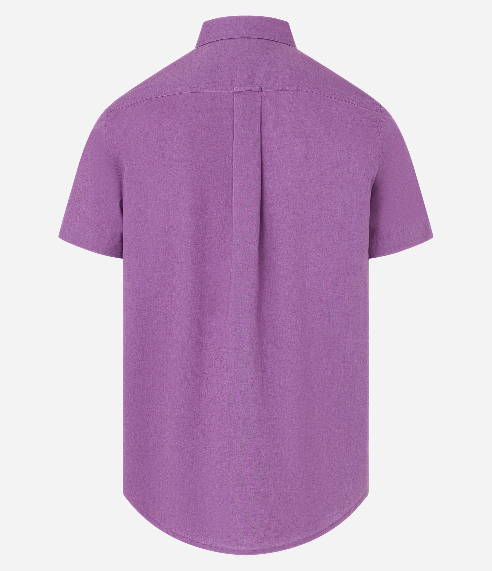 Camisa Comfort Básica em Linho com Manga Curta Lilás 6
