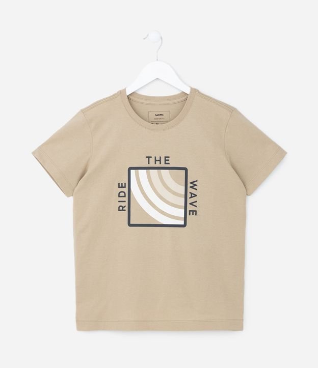 Camiseta Infantil com Estampa Geométrica - Tam 5 a 14 Anos