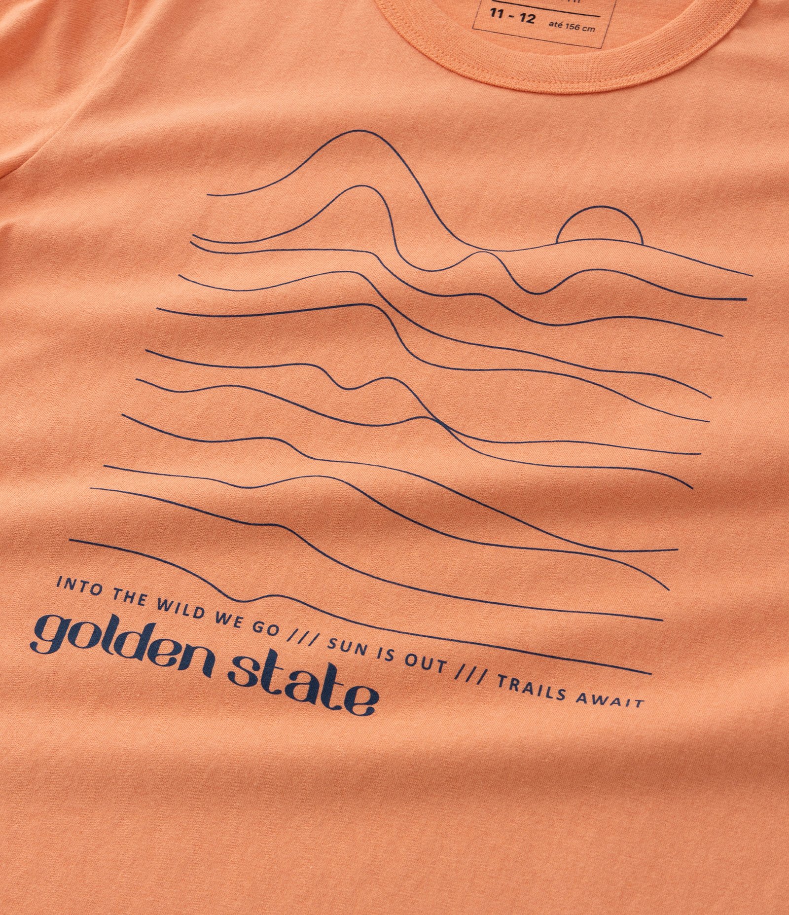 Camiseta Infantil com Estampa de Pôr do Sol - Tam 5 a 14 anos Laranja 5